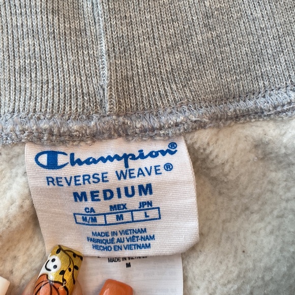 Women's Champion Reverse Weave Joggers, Allover Print Oxford Grey M - Picture 3 of 3